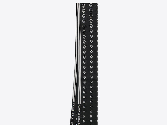Cavalleria Toscana Jacquard Logo Silk Foulard