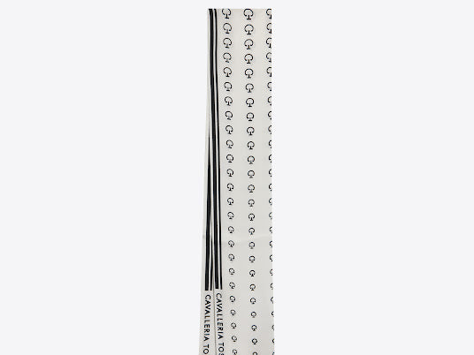 Cavalleria Toscana Jacquard Logo Silk Foulard White