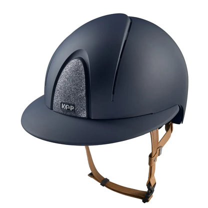 Kep Smart Textile Blue Star Silver Beige Strap Riding Helmet