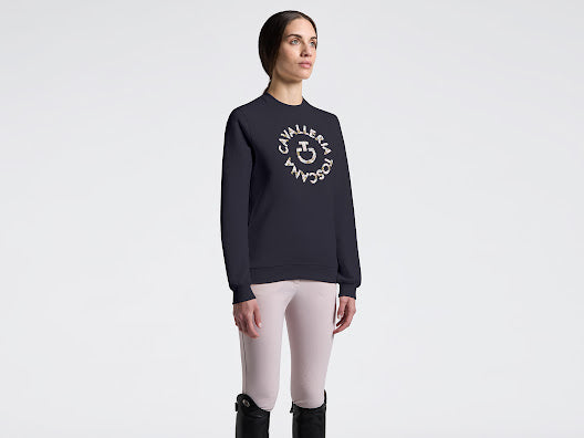 Cavalleria Toscana Cotton W/Floral Embroidery Crew Neck