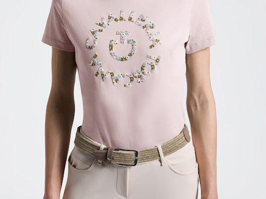 Cavalleria Toscana Floral Embroidery T Shirt 
