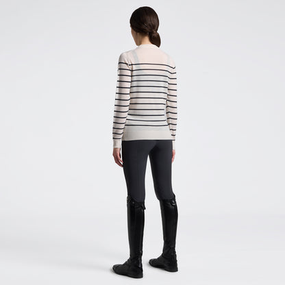 Cavalleria Toscana Stripe Jacquard Merino Crew Neck Jumper