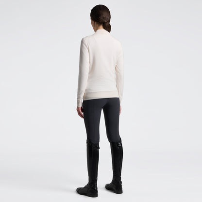 Cavalleria Toscana Merino Half Zip Turtleneck Jumper Cream