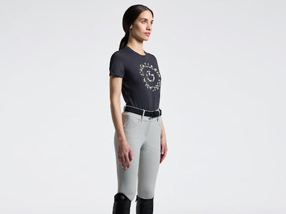 Cavalleria Toscana Floral Embroidery T shirt 