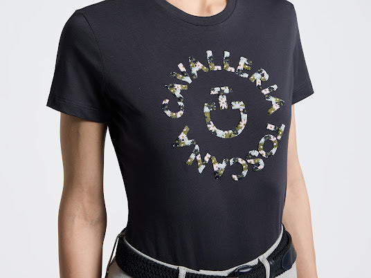 Cavalleria Toscana Floral Embroidery T shirt 