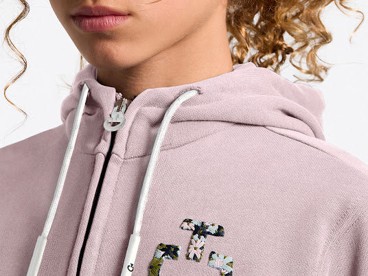 Cavalleria Toscana Childrens Floral Embroidery Logo Zip Hoody