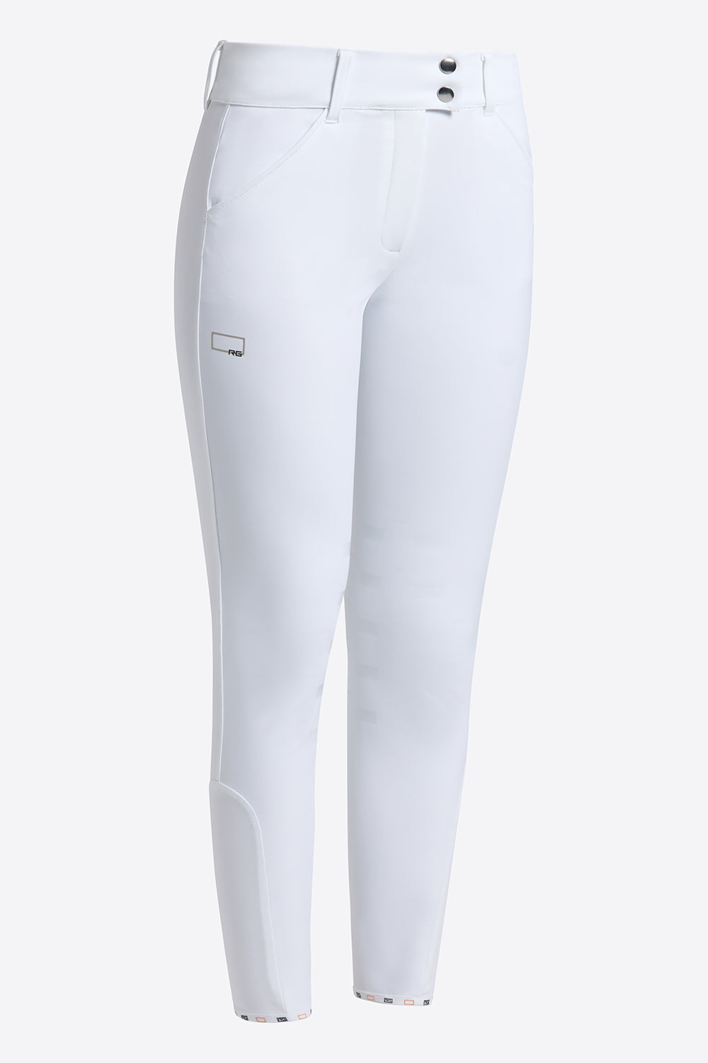 Riders Gene High Waist Knee Grip Woman Breeches White