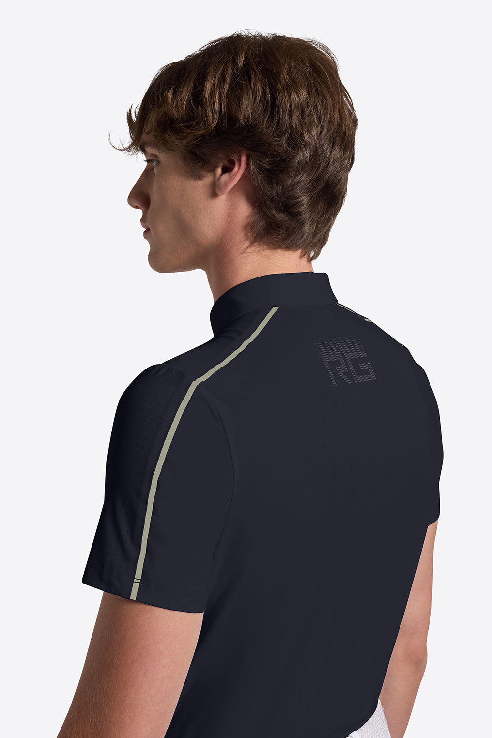 Riders Gene Insert Button Polo Shirt Navy