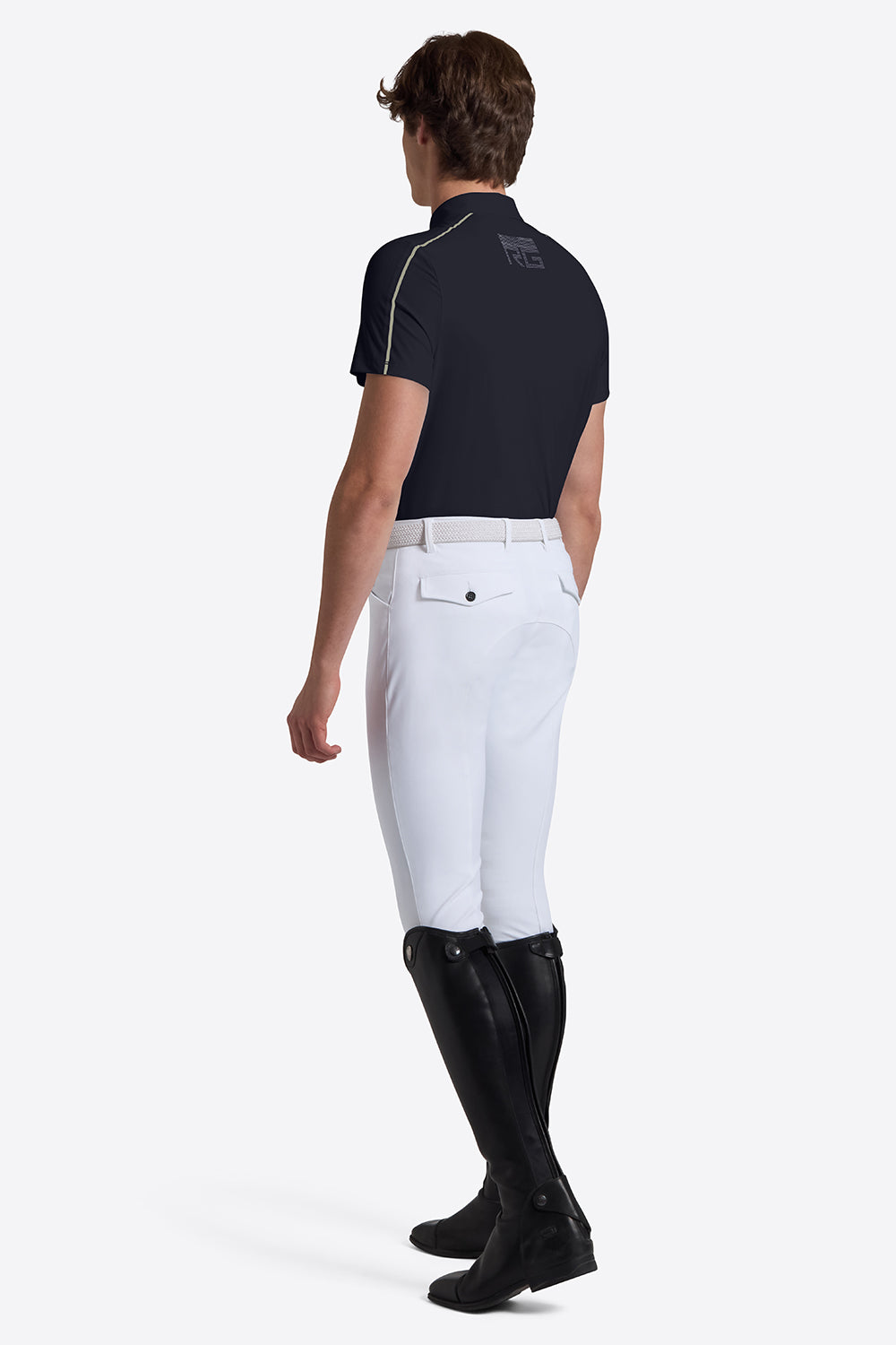 Riders Gene Insert Button Polo Shirt Navy