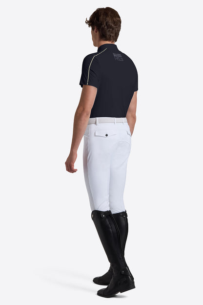 Riders Gene Insert Button Polo Shirt Navy