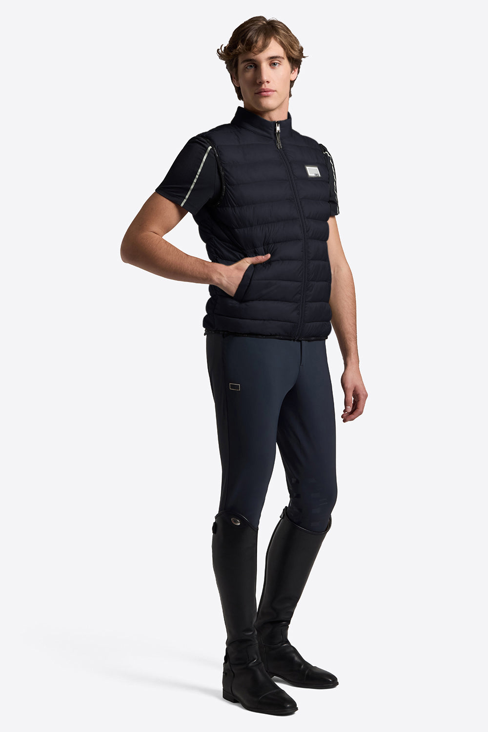 Riders Gene Mens Packable Lightweight Puffer Vest Navy