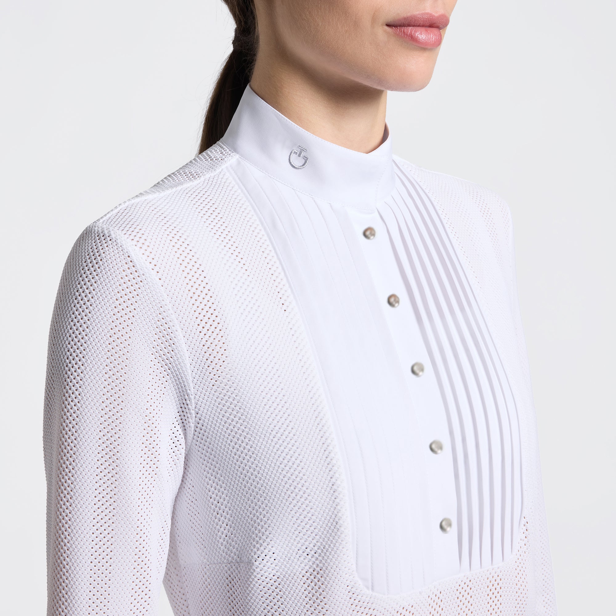Cavalleria Toscana Jacquard Jersey Competition Shirt White – IG
