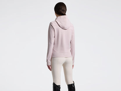 Cavalleria Toscana women’s long sleeve perforated Hooded Tech Jersey Sweatshirt in Pink