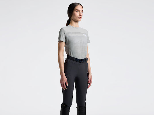 Cavalleria Toscana women’s short sleeve Perforated Technical T shirt