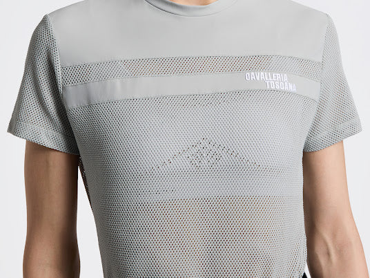Cavalleria Toscana women’s short sleeve Perforated Technical T shirt
