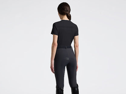 Cavalleria Toscana women’s Perforated Insert short sleeve T Shirt in Navy