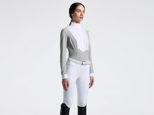 Cavalleria Toscana women’s Perforated Bib Long Sleeve Competition Shirt