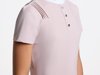 Cavalleria Toscana Pleated Short Sleeve Girls Competition Shirt