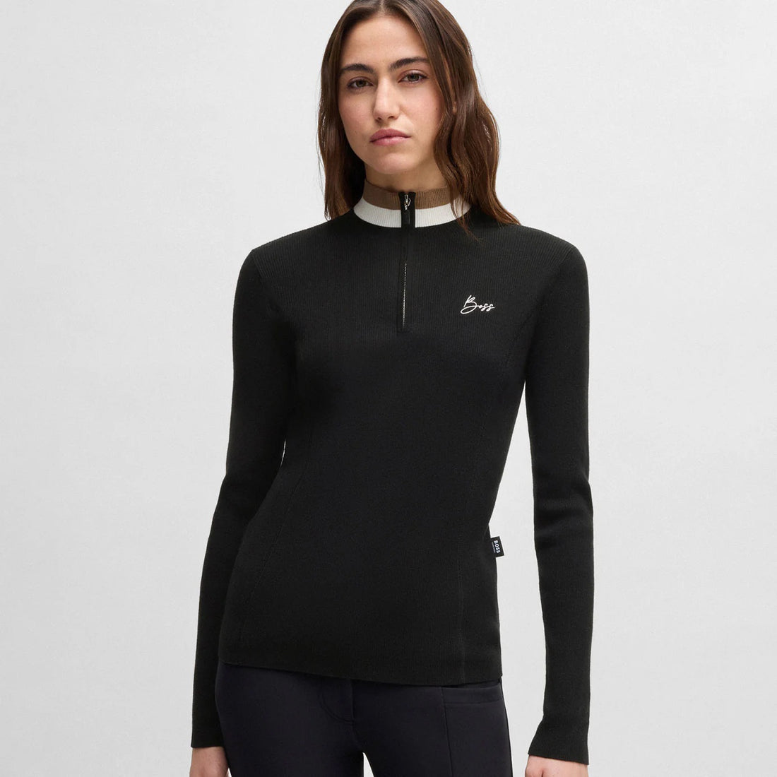 Boss Equestrian Abigail Kniitwear Jumper Signiture Black
