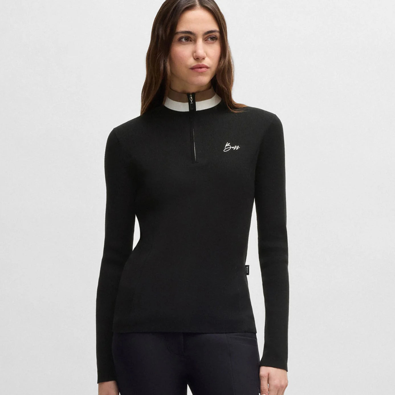 Boss Equestrian Abigail Kniitwear Jumper Signiture Black