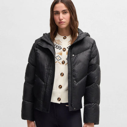Marsha Bomber Puffer Jacket Black 