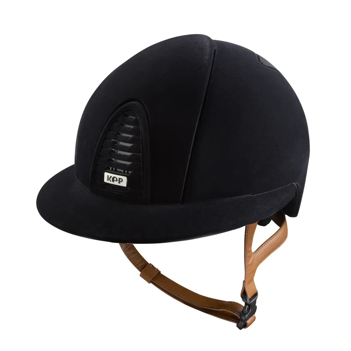 Kep Cromo 2 Velvet Riding Hat with Velvet Frame and Brown Strap