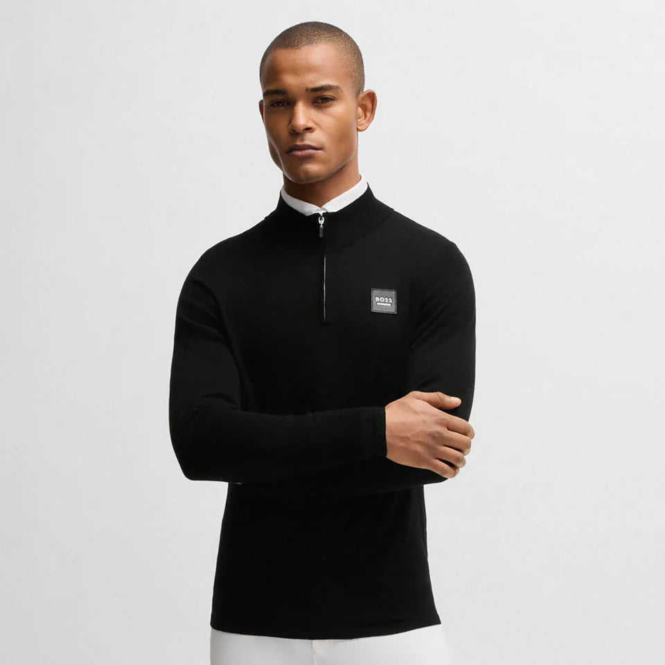 Boss Equestrian Rouen Half Zip Jumper Knitwear Black