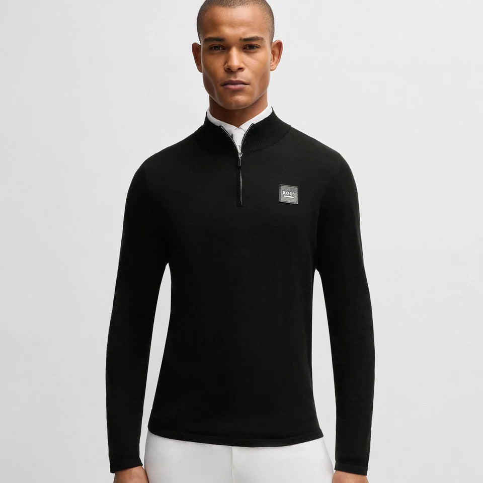 Boss Equestrian Rouen Half Zip Jumper Knitwear Black