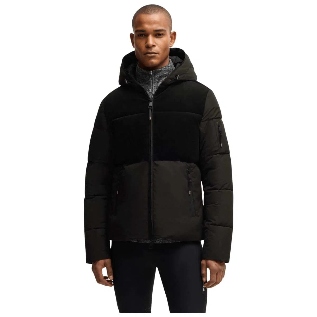 Boss Equestrian Thomas Cord Puffer Jacket Black