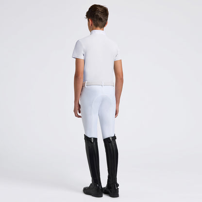 Cavalleria Toscana Boys Jersey Zip Competion Shirt White