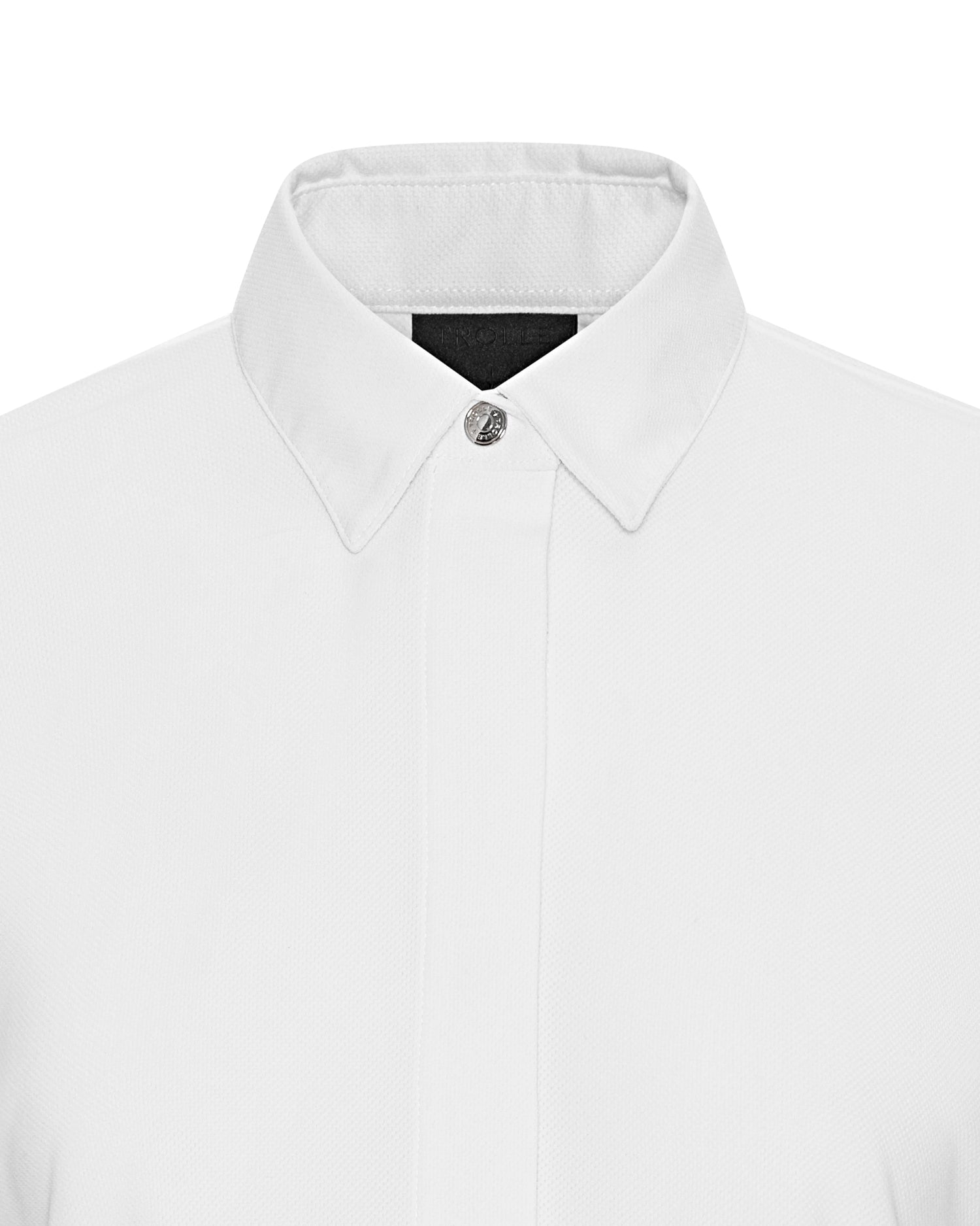 Trolle Pique White Long Sleeve Shirt