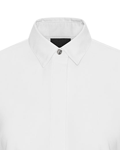 Trolle Pique White Long Sleeve Shirt