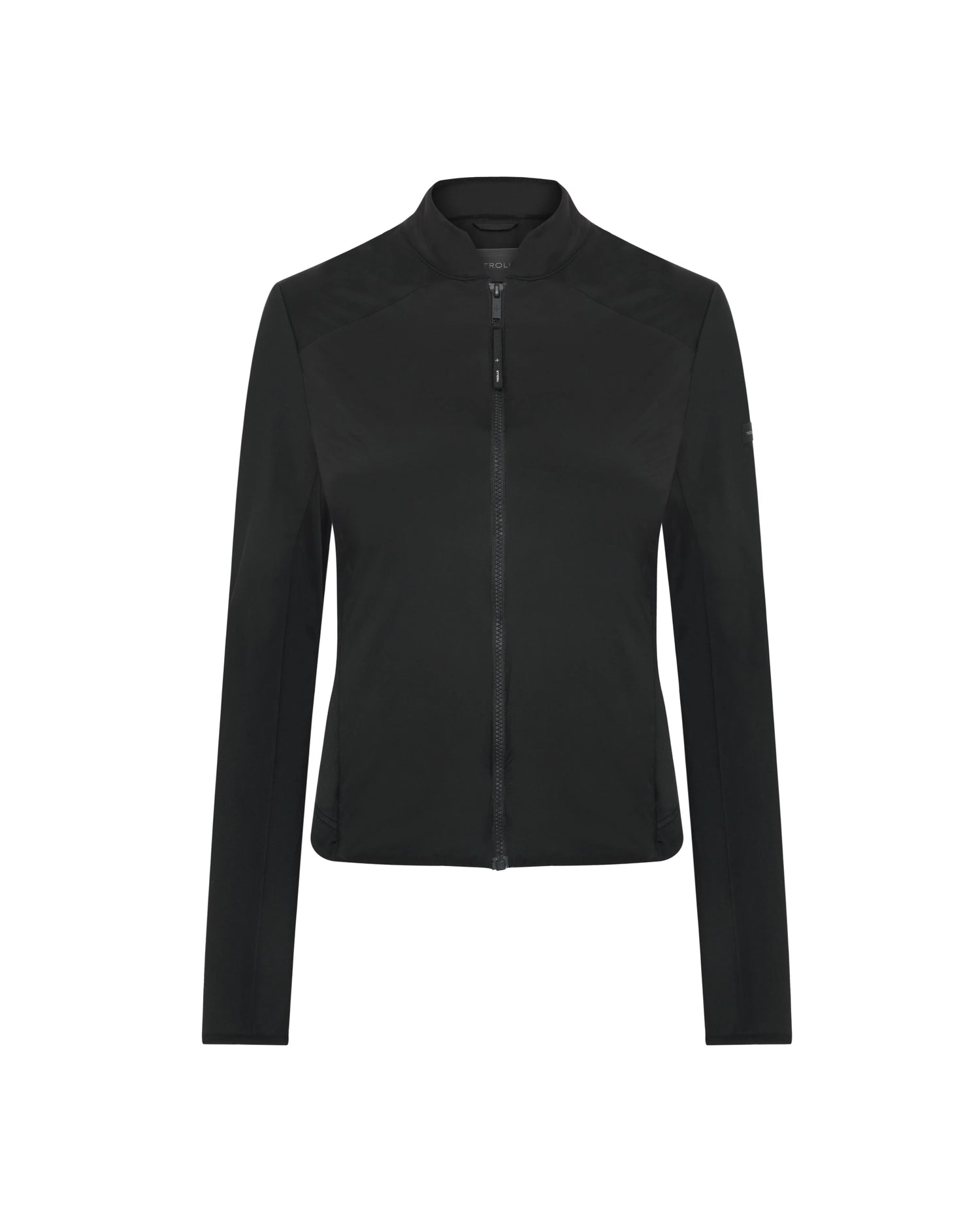 Trolle women’s L2 THERMO BODYWARMER WITH SLEEVES +TECH - BLACK Jacket on white background