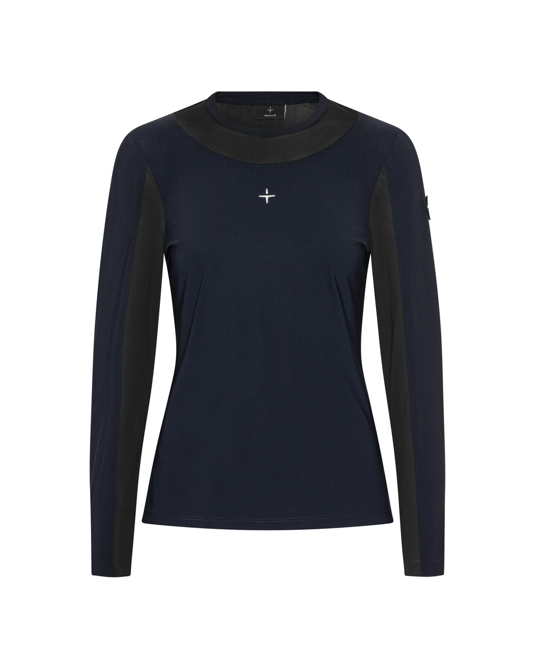 Trolle Women’s Centreline Mesh long sleeve t shirt -Navy/black
