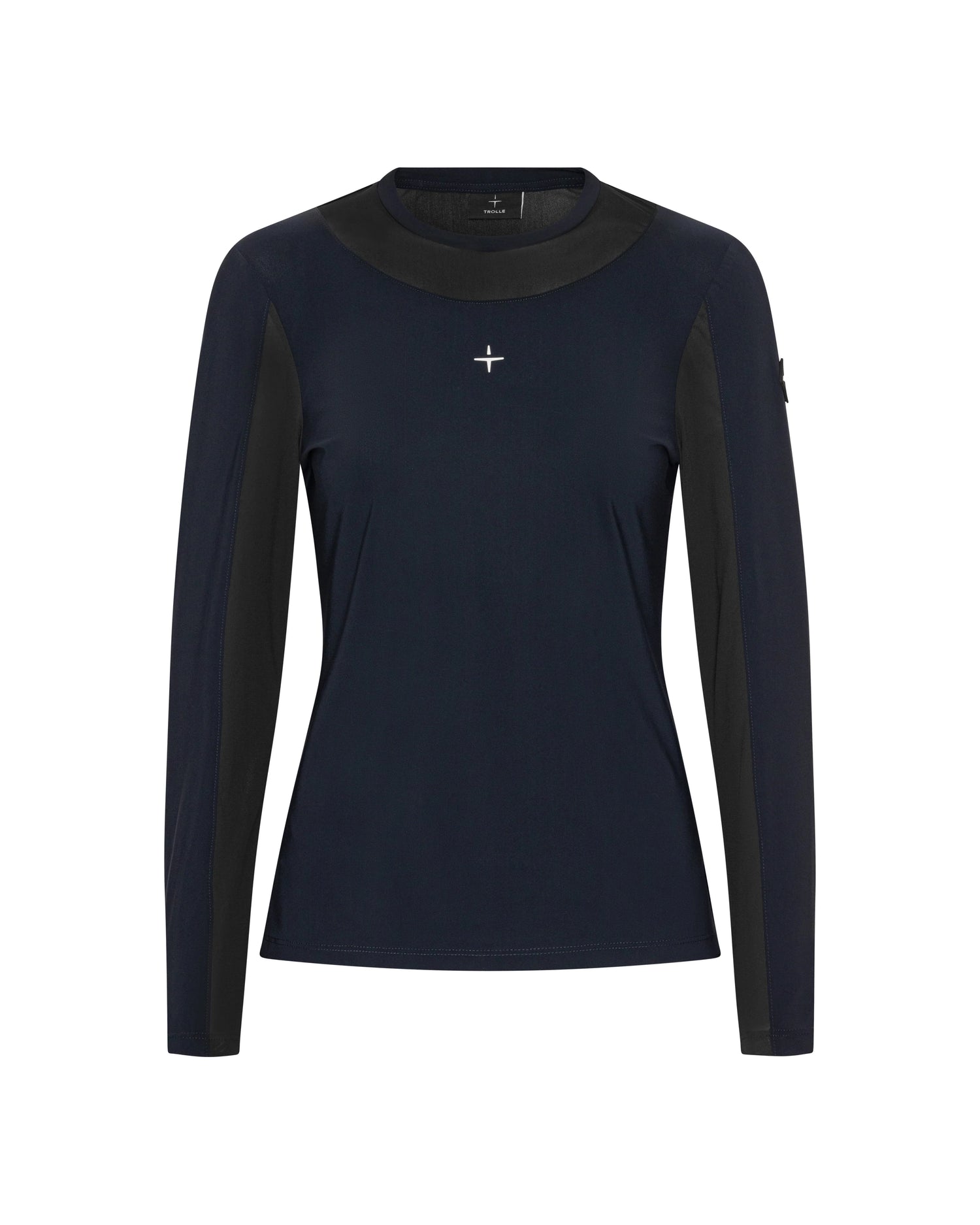 Trolle Women’s Centreline Mesh long sleeve t shirt -Navy/black
