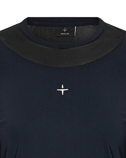 Trolle Women’s Centreline Mesh long sleeve t shirt -Navy/black