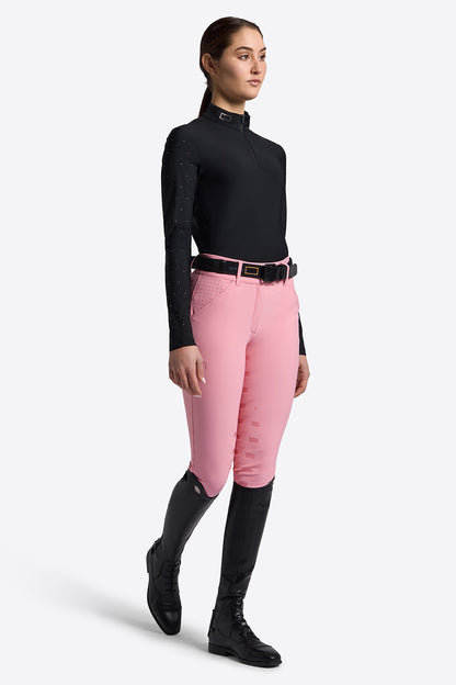 Riders Gene Women’s Strass Crystal Sleeve Shirt - Black