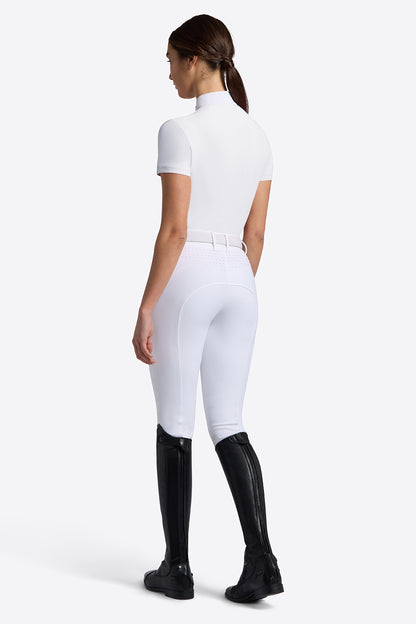 Riders Gene Women’s Strass Crystal Short Sleeve White Competition Shirt