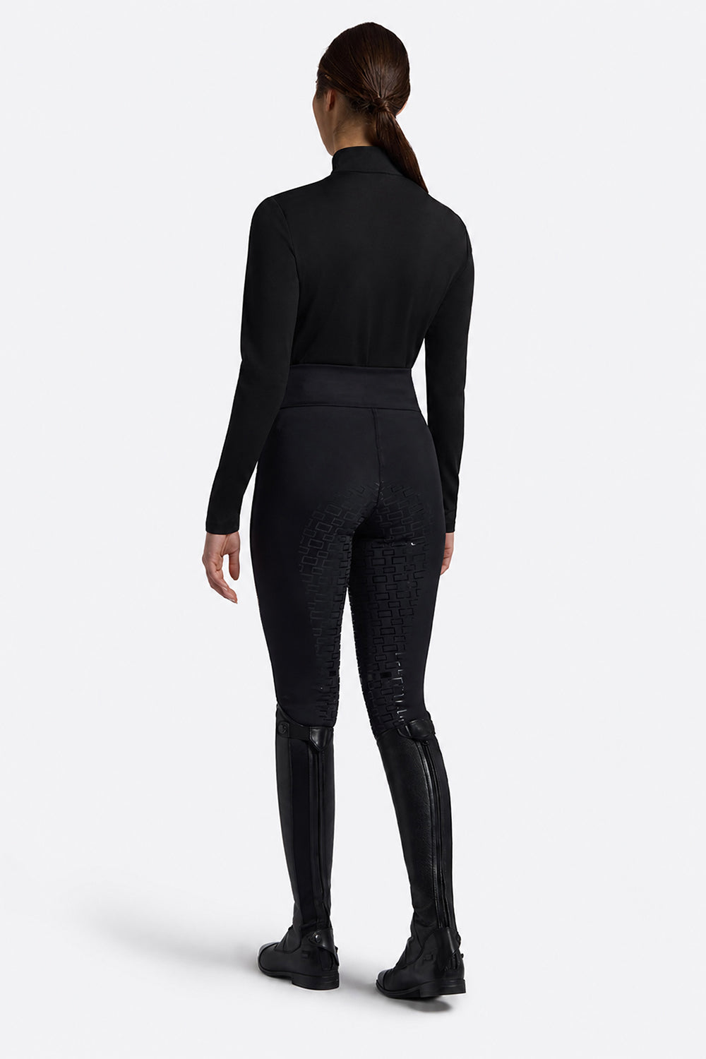 Riders Gene Women’s Strass Crystal Warm Jersey Training Top - Black