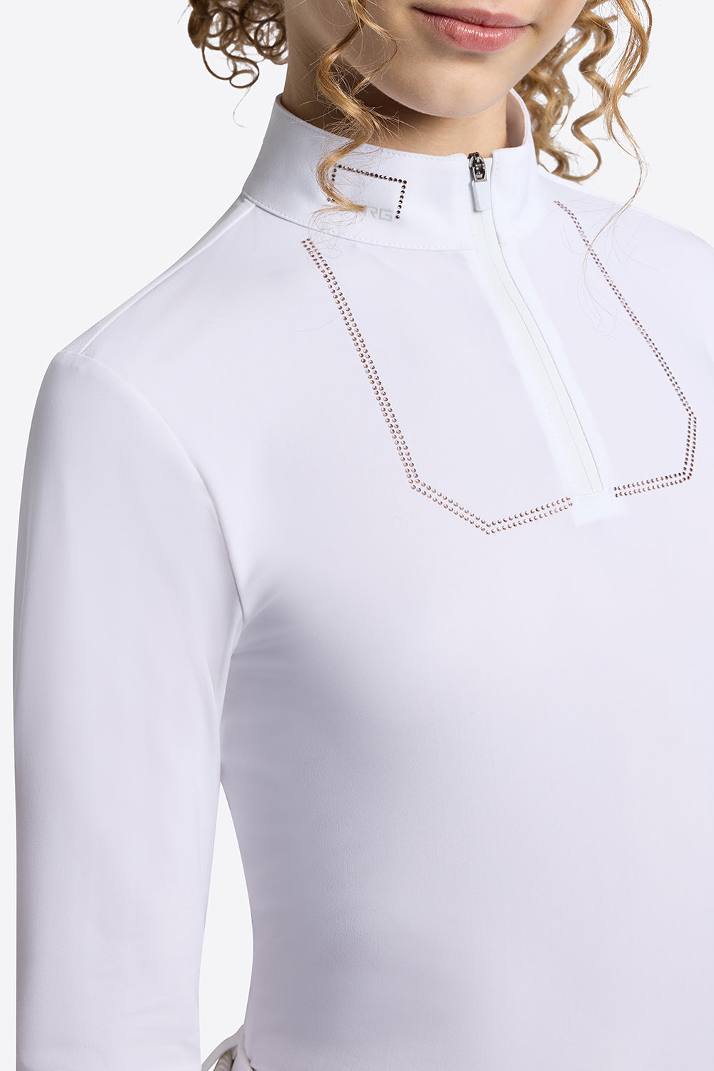 Riders Gene Girls Long Sleeve Strass Competition Shirt