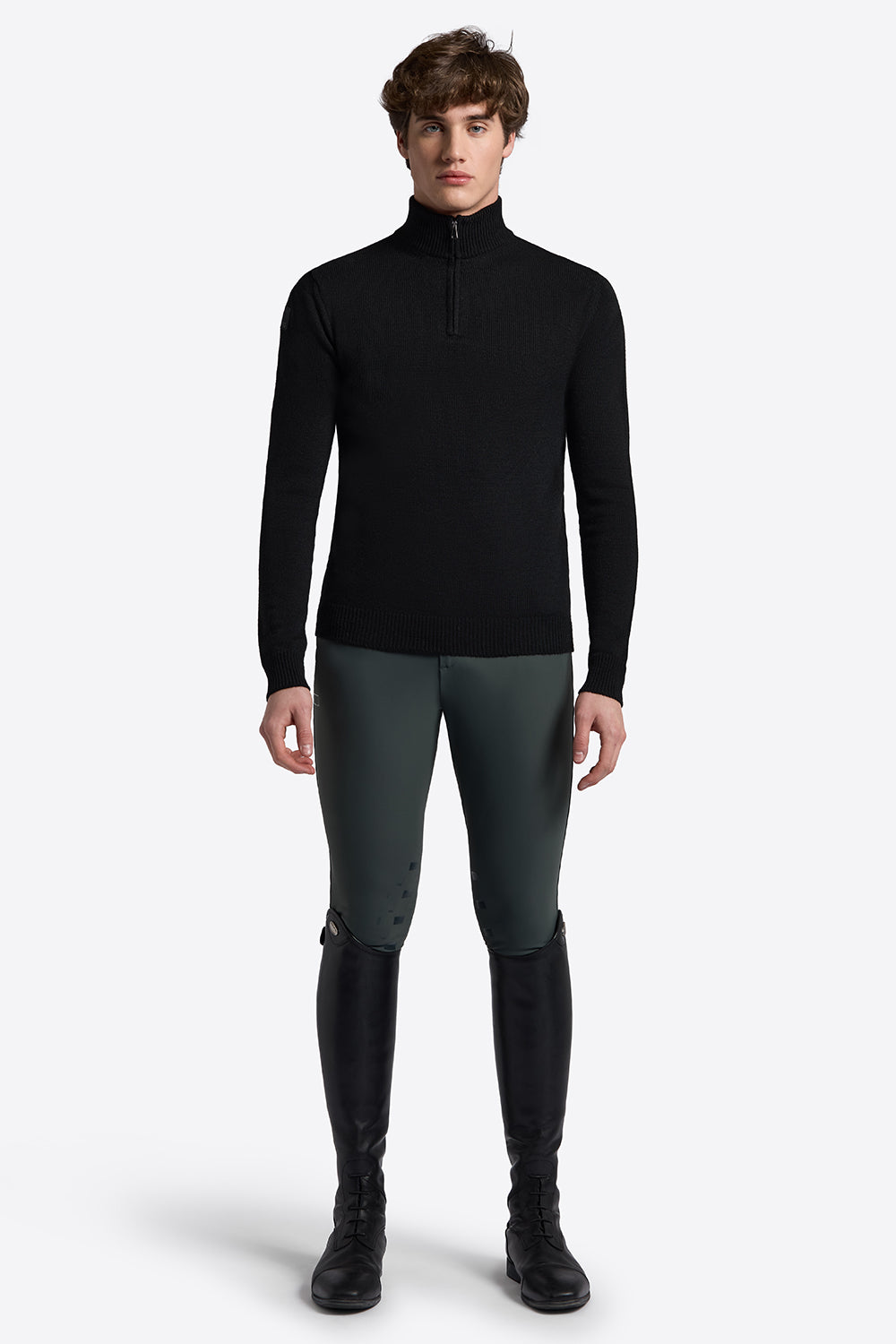 Riders Gene Mens Wool Sweater - Black