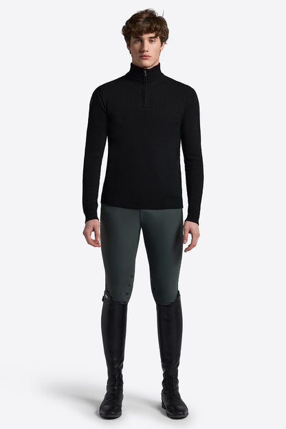 Riders Gene Mens Wool Sweater - Black