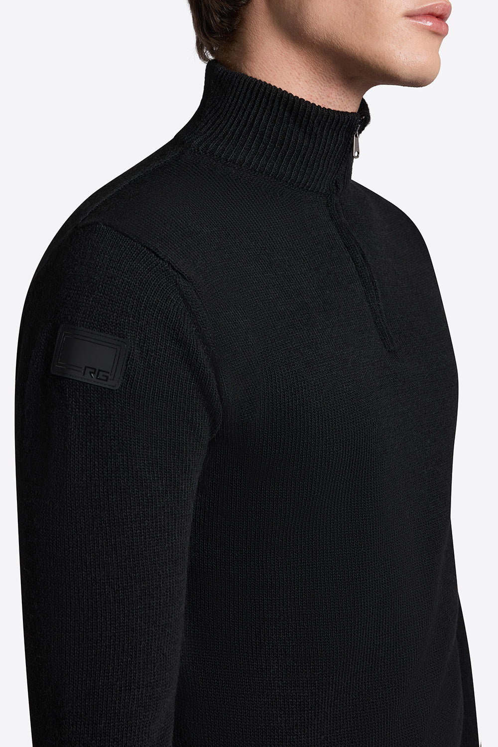Riders Gene Mens Wool Sweater - Black