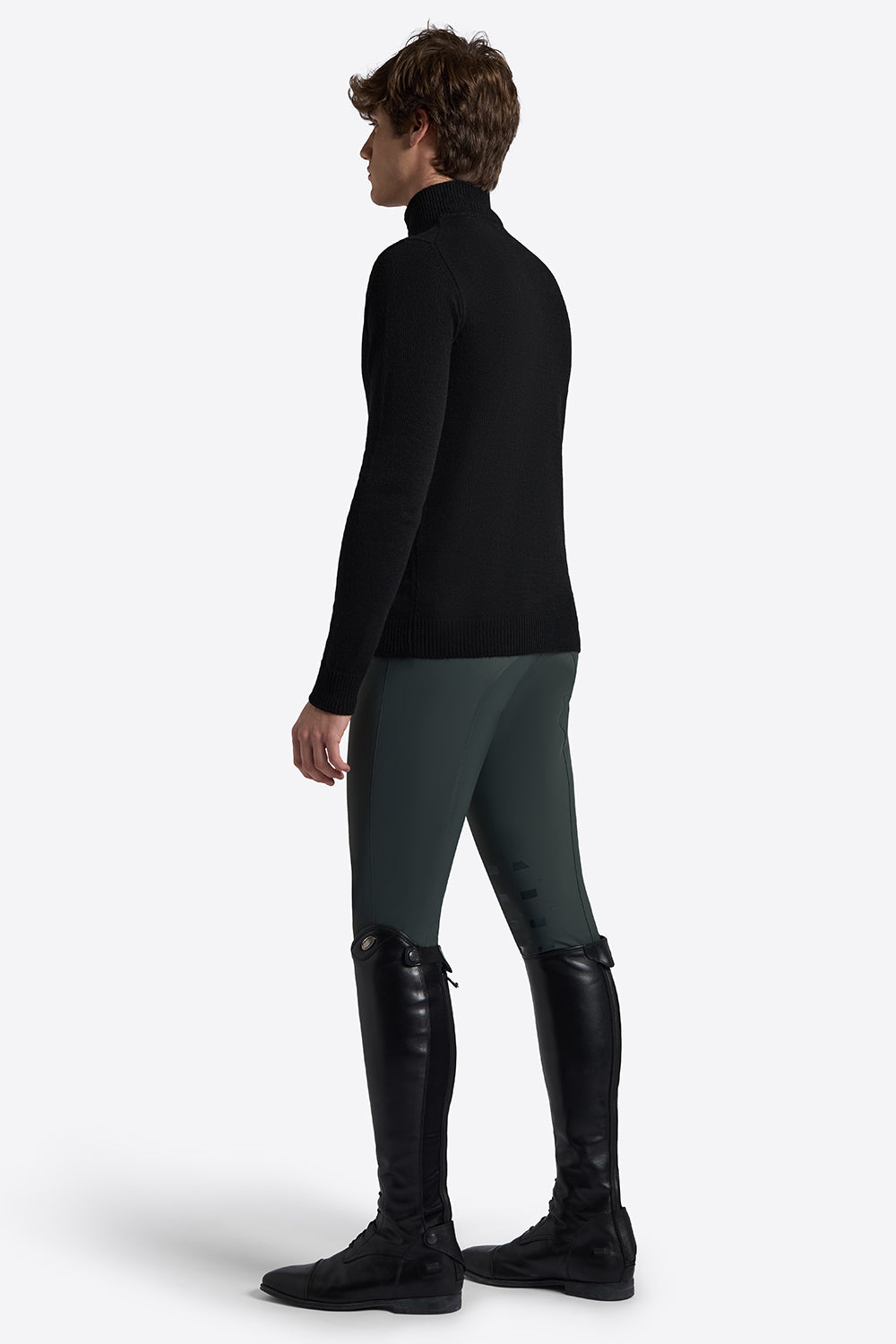 Riders Gene Mens Wool Sweater - Black