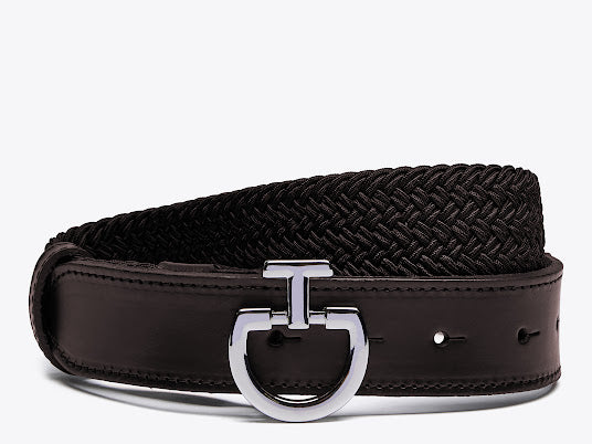 Cavalleria Toscana Women’s Elastic with CT Clasp Belt - Expresso
