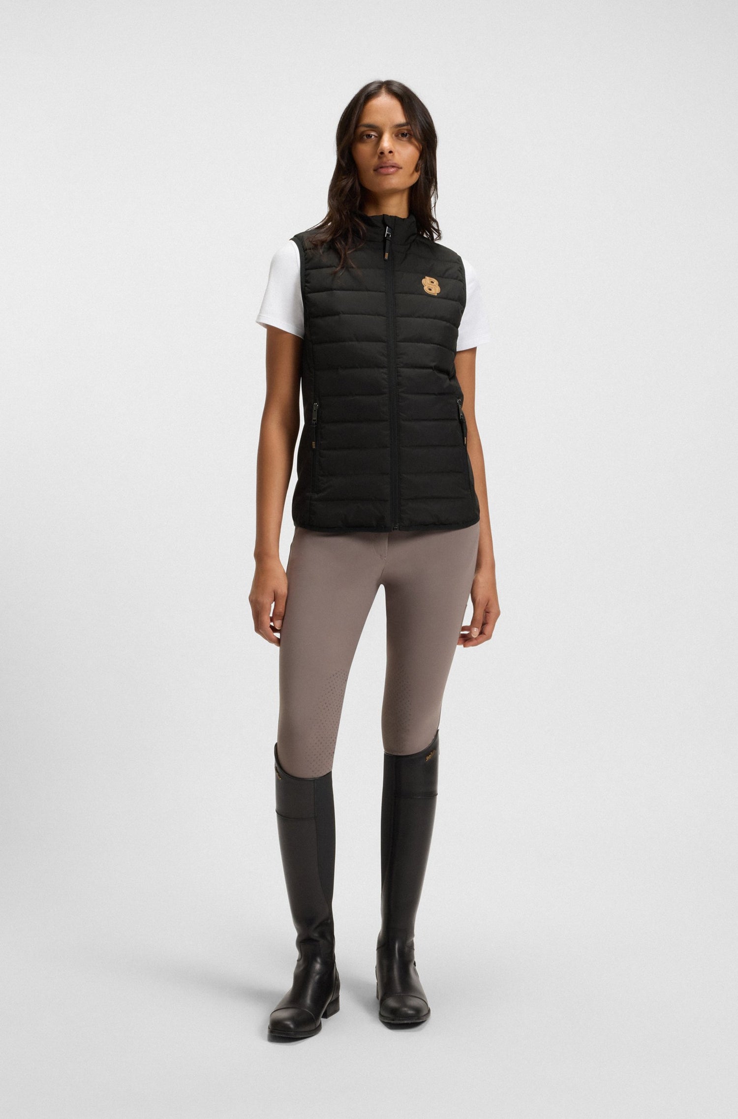 Boss Equestrian Waterproof Puffer Vest - Black