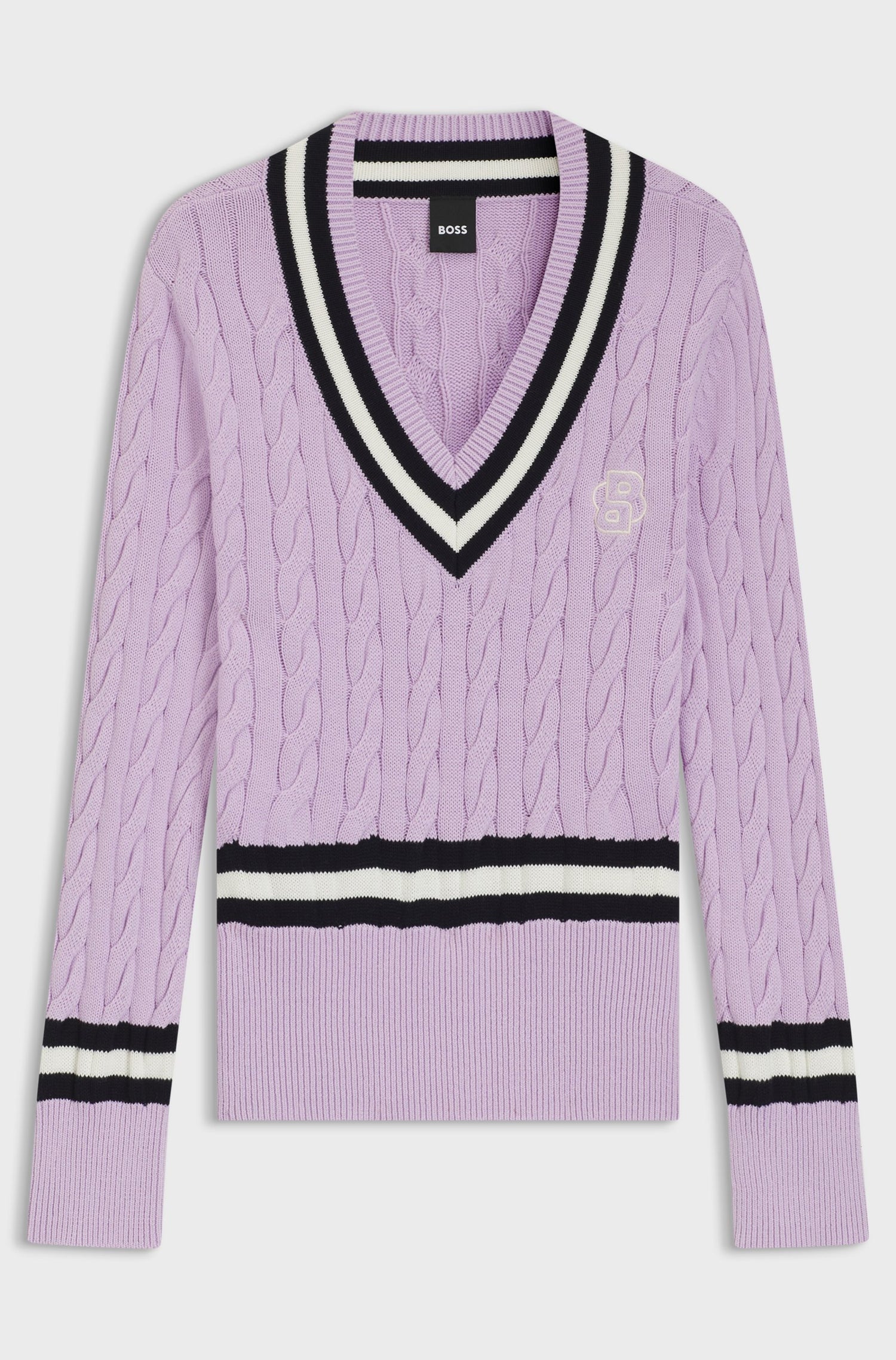 Boss Equestrian Paula V Neck Jumper - Orchid