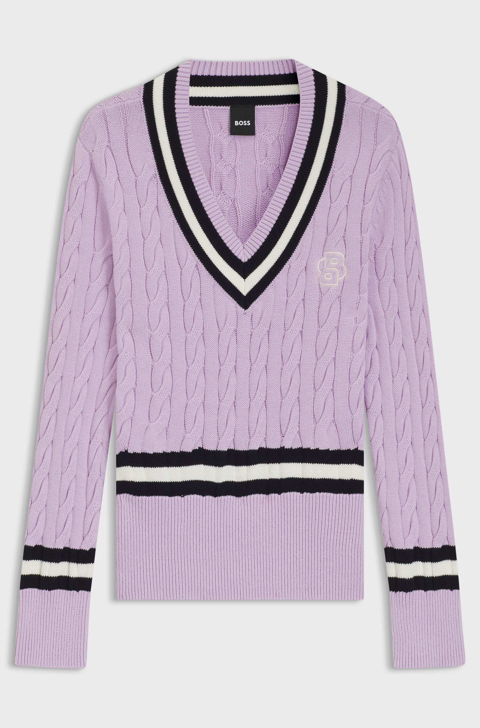Boss Equestrian Paula V Neck Jumper - Orchid