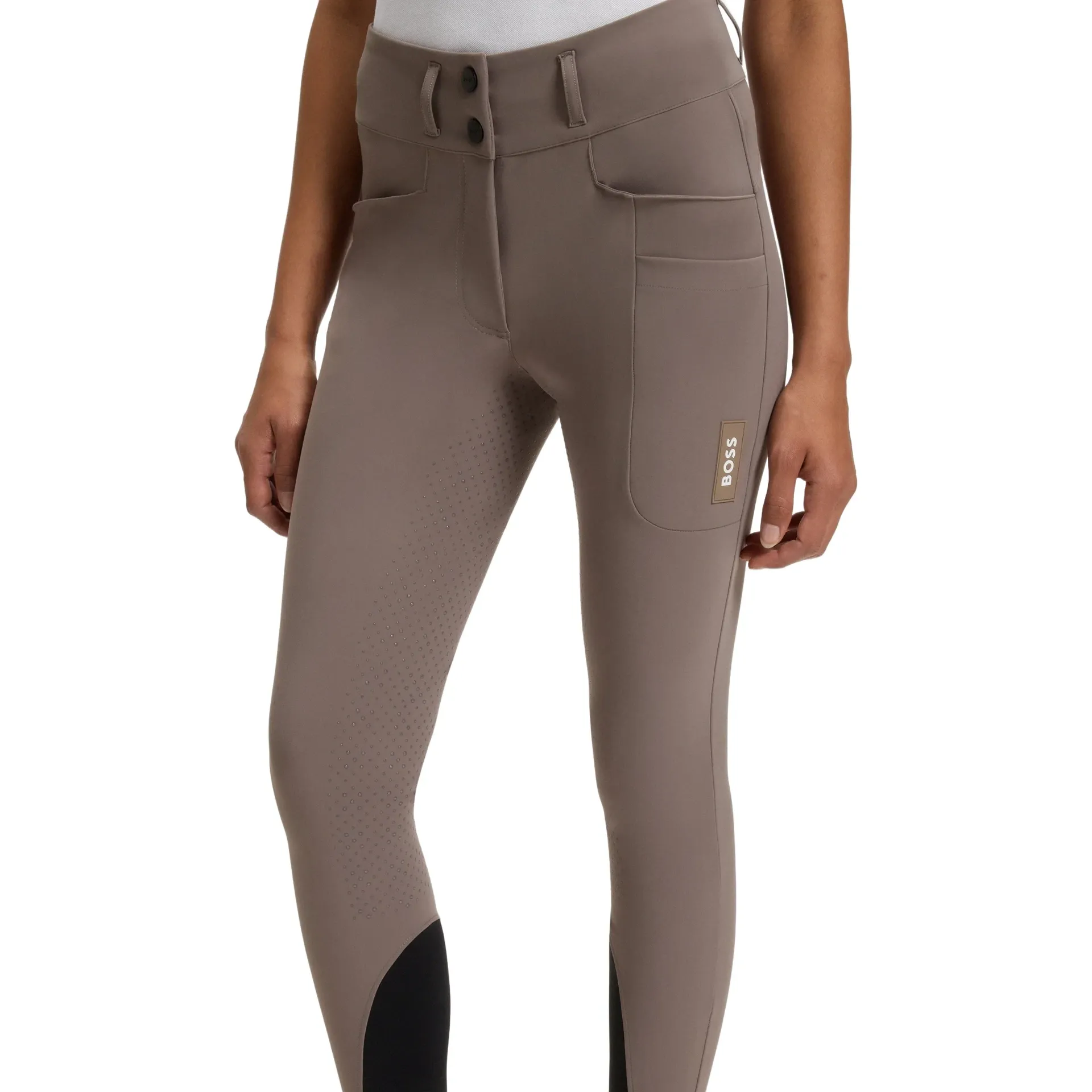 Boss Equestrian Hannah Knee Grip Breeches - Dark Pumice