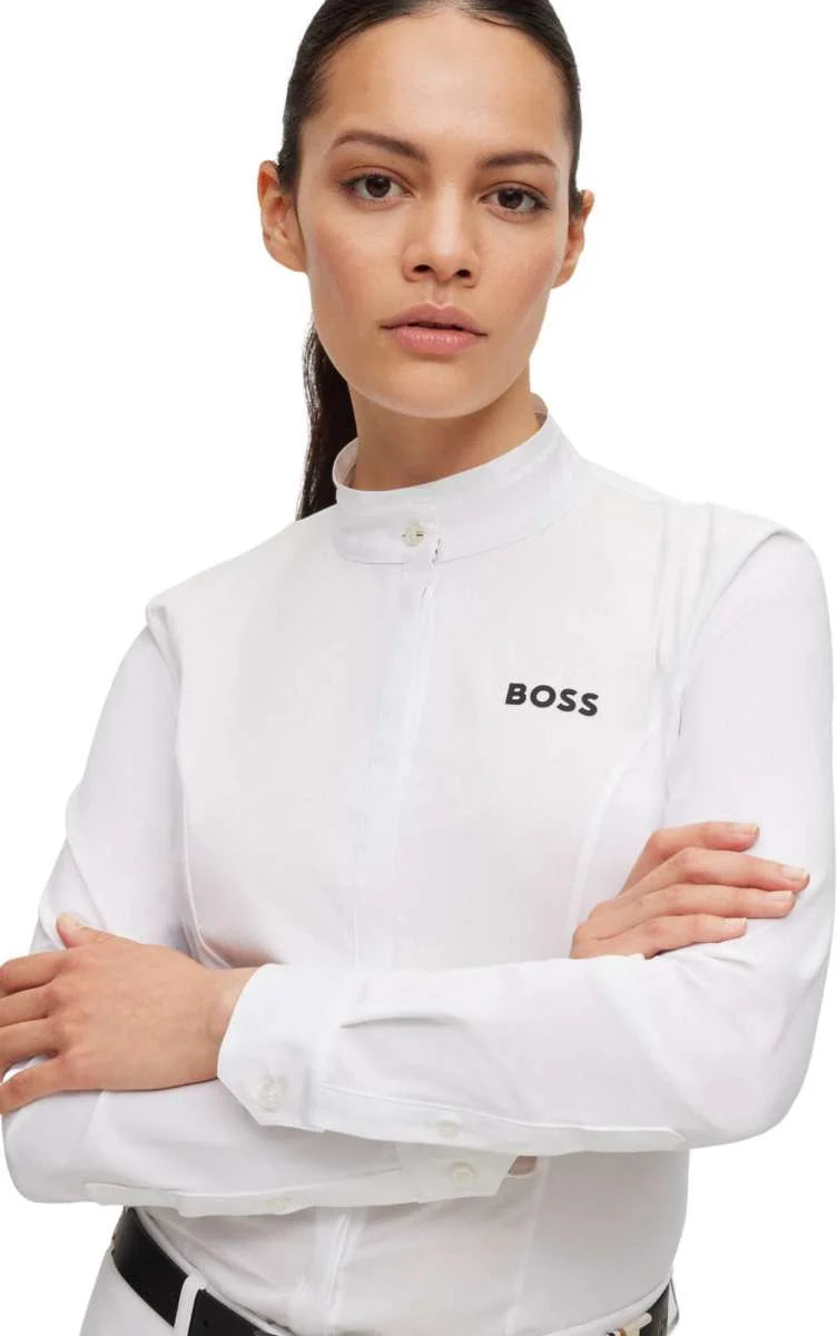 Boss Equestrian Womens White Emma Show Shirt